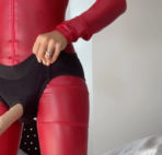 VIDEO: Red Latex & Strap On